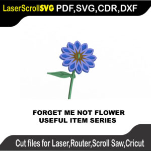 Useful Forget Me Not Flower MakeCNC SVG DXF PDF CDR 3D puzzle pattern product image