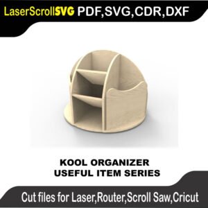 Useful Kool Organizer MakeCNC SVG DXF PDF CDR 3D puzzle pattern product image