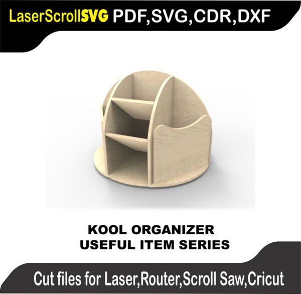 Useful Kool Organizer MakeCNC SVG DXF PDF CDR 3D puzzle pattern product image