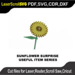 Useful Sunflower Surprise MakeCNC SVG DXF PDF CDR 3D puzzle pattern product image