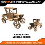 Vehicle Antique Car MakeCNC SVG DXF PDF CDR 3D puzzle pattern product image