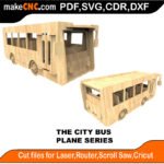 Vehicle City Bus MakeCNC SVG DXF PDF CDR 3D puzzle pattern product image