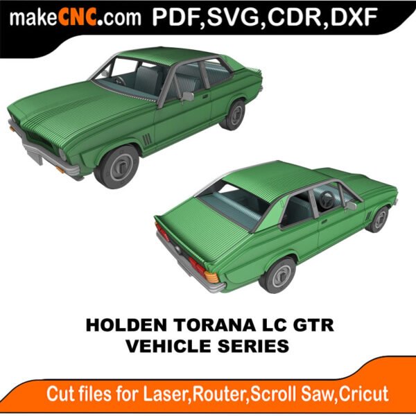 Vehicle Holden Torana LC GTR MakeCNC SVG DXF PDF CDR 3D puzzle pattern product image