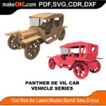 Vehicle Panther DeVil Car MakeCNC SVG DXF PDF CDR 3D puzzle pattern product image