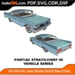 Vehicle Pontiac Strato Chief 59 MakeCNC SVG DXF PDF CDR 3D puzzle pattern product image