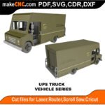Vehicles UPS Truck MakeCNC SVG DXF PDF CDR 3D puzzle pattern product image
