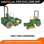 Zero Turn Lawnmower MakeCNC SVG DXF PDF CDR 3D puzzle pattern product image