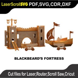 Scroll Saw Model DXF SVG Plans Toy Laser Cricut Silhouette