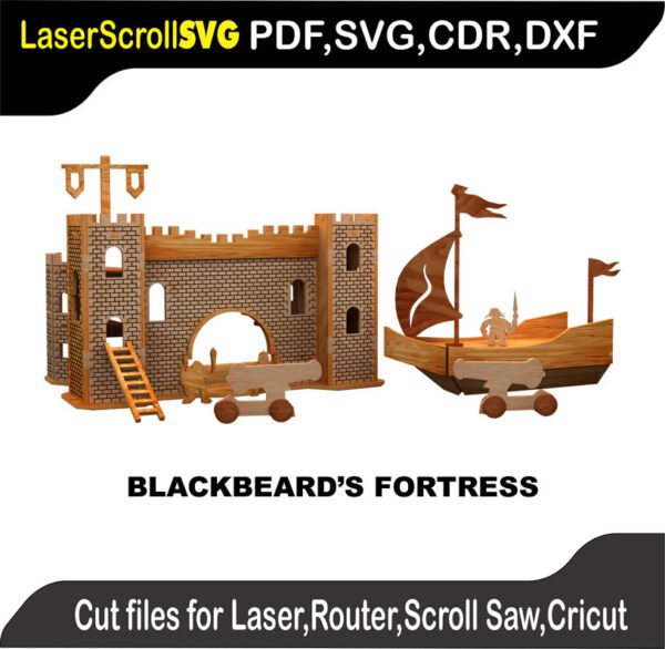 Scroll Saw Model DXF SVG Plans Toy Laser Cricut Silhouette