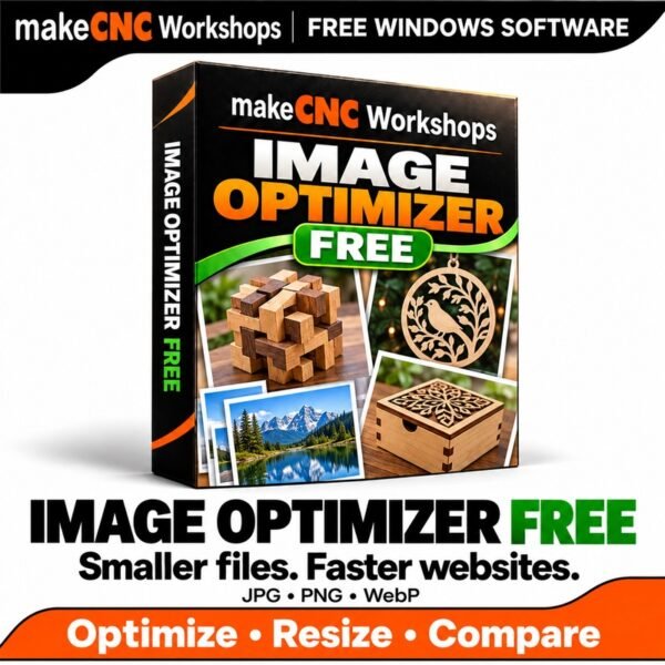 makeCNC Workshops Image Optimizer Free — JPG, PNG and WebP image optimization for Windows