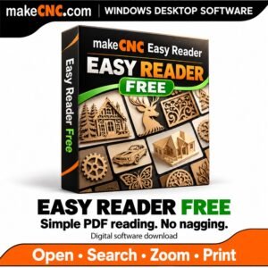 makeCNC Easy Reader Free software box: simple PDF reading, no nagging